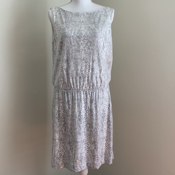 WHBM Shimmer Snake Print Sequin Mini Dress - Picture 5 of 12